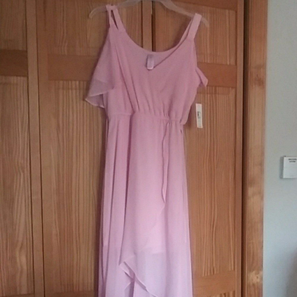 Pink high low dress